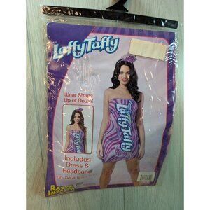 Laffy Taffy Halloween Costume Tube Dress Grape Purple Small Women's 4-10